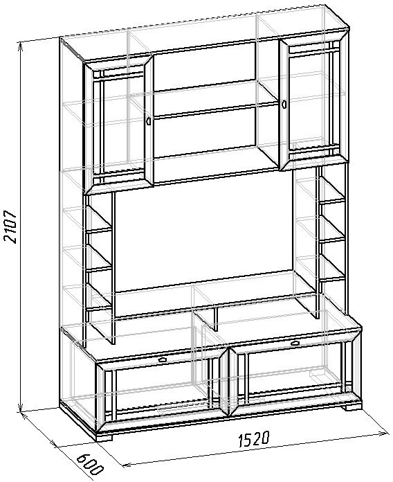 Шкаф МЦН Шерлоск 1, дуб сонома