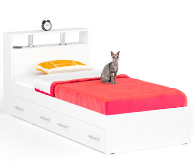 Камелия Кровать с ящиками 0900, белый