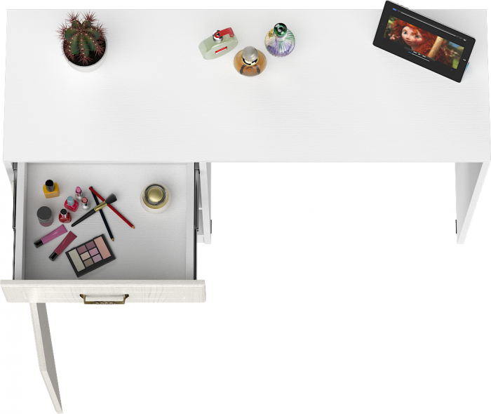 Ливерпуль Стол туалетный 12.46, ясень ваниль/белый