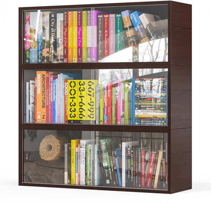 Три полки книжных С-МД-КН01, венге