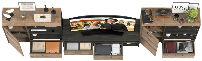 Трувор Гостиная 050, дуб гранж песочный/интра