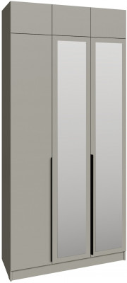 Шкаф 1,2 с антресолью и зеркалом Мадрид, Мокко