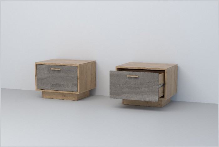 Эго Тумба Т-5 ПД (Камень Темный/Бетон Светлый)