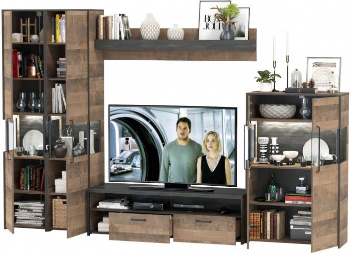 Трувор Гостиная 039, дуб гранж песочный/интра