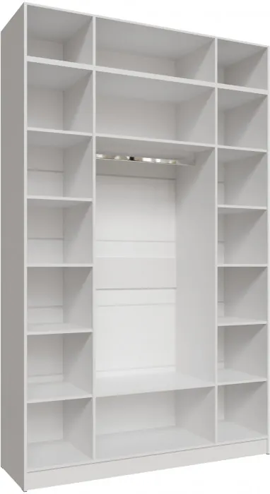 Шкаф 1,6 с антресолью Мадрид, Белый/Ателье светлое