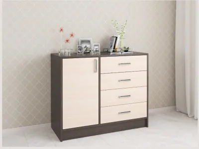 Комод Катрин-6 венге/дуб молочный