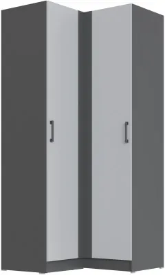 Шкаф угловой Вегас, Графит серый/Камень серый