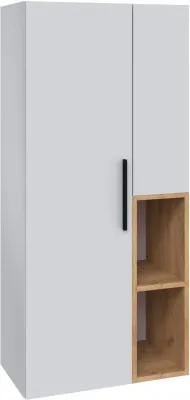 Шкаф-пенал настенный Альберо, Белый/Крафт золотой