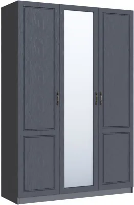 Шкаф 3-х створчатый Апполия, Графит серый/Лунный кратер