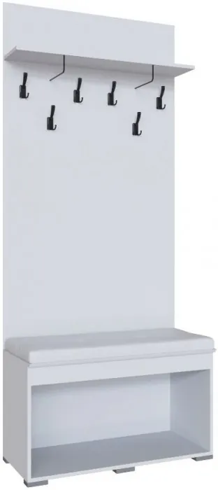 Плейона Тумба с вешалкой белый