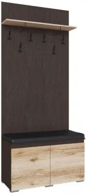 Плейона Тумба с вешалкой венге/дуб делано