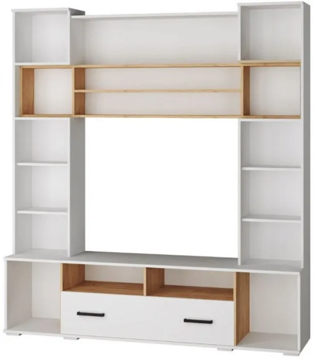 Гостиная Оскар-18 ОГЦС-1  белый/дуб крафт золотой