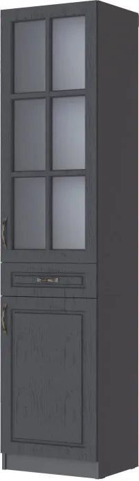 Пенал-витрина Апполия, Графит серый/Лунный кратер