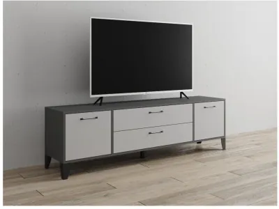 Тумба ТВ Парус-13 графит серый/камень серый