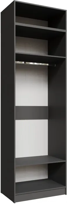 Шкаф 0,8 с антресолью Мадрид, Графит серый