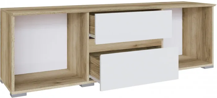 Тумба ТВ Плейона, Дуб делано/Белый