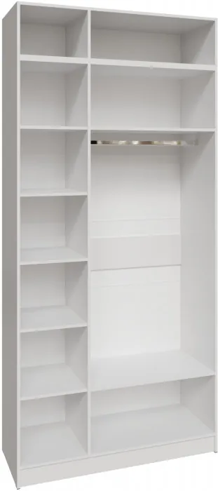 Шкаф 1,2 с антресолью Мадрид, Белый/Ателье светлое