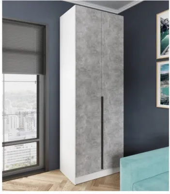 Шкаф Мадрид 800 белый/ателье светлое