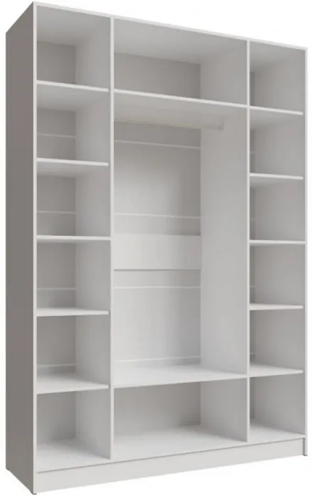 Шкаф Мадрид 1600 с зеркалом белый/ателье светлое