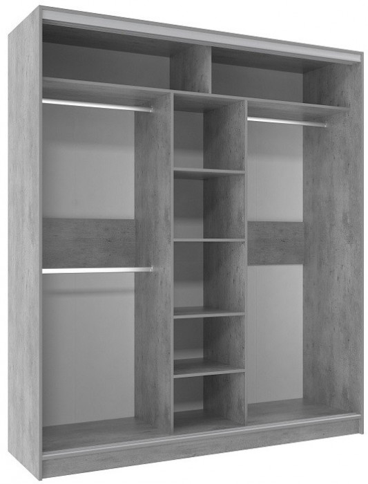 Шкаф-купе трехдверный 2000 Домашний Atelier светлый