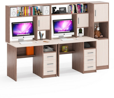 С-МД-СК9 Компоновка № 04, ясень шимо светлый/ясень шимо тёмный