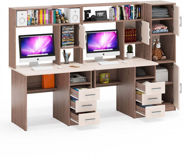 С-МД-СК9 Компоновка № 04, ясень шимо светлый/ясень шимо тёмный