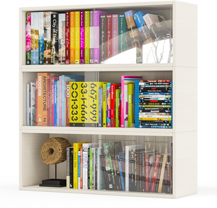 Три полки книжных С-МД-КН01, дуб