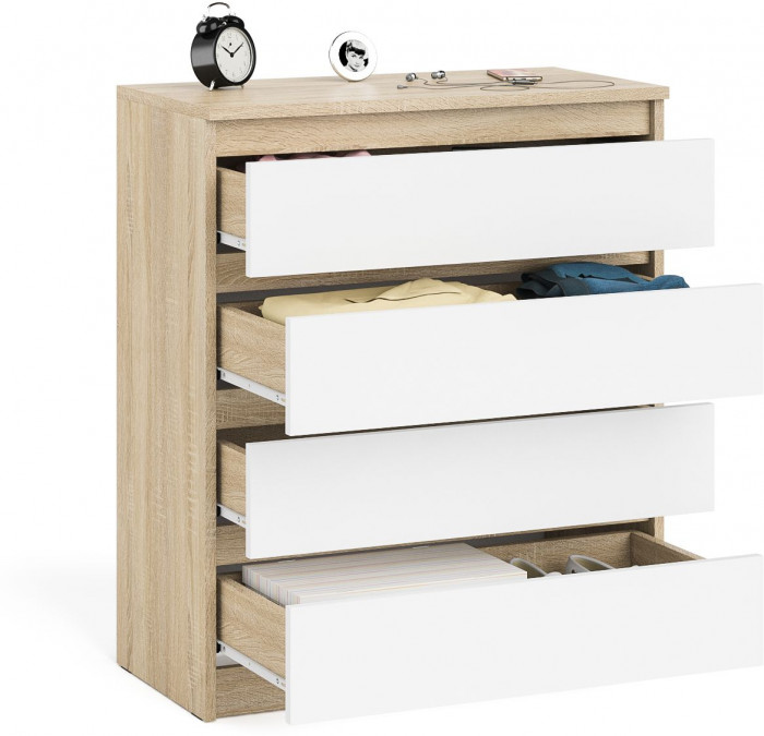 Мори Комод МК800.4, дуб сонома/белый