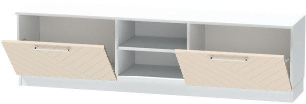 Тумба для ТВ-техники напольная "Иннэс-7", Белый/Тирамису матовый