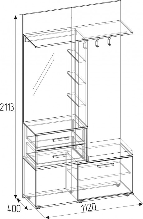 Шкаф МЦН Натуре 70, дуб крафт