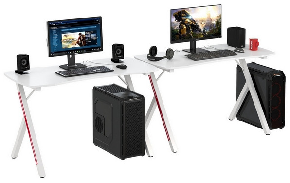 Два игровых стола Мебель--24 GT-2310, белый