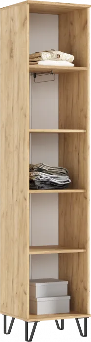 Флэш Прихожая, вариант №1, Браш вайт/Дуб крафт