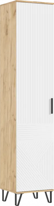 Флэш Прихожая, вариант №1, Браш вайт/Дуб крафт