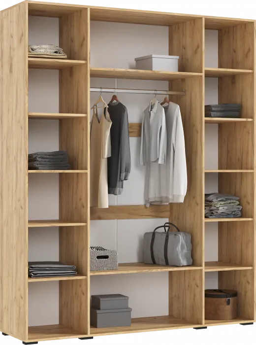 Флэш Шкаф 4-х ств. 1800 браш мени грин/дуб крафт