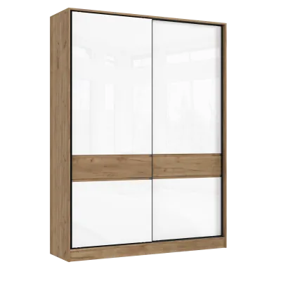 Роджина Шкаф-купе 1800 дуб крафт/белый глянец