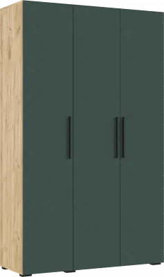 Флэш Шкаф 3-х ств. 1350 браш мени грин/дуб крафт