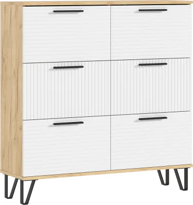 Обувница Флэш, Браш вайт/Крафт