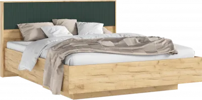Кровать парящая с ортопед. основанием Марвэл 1,6м, Дуб крафт/Браш мени грин
