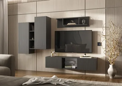 Оскар Гостиная вариант №1, Графит софт/графит