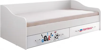 Вега NEW Boy Кровать с ящиками (Белый / Белый глянец)