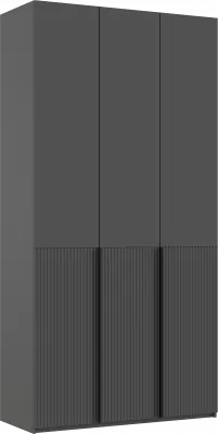 Марвэл Шкаф 3-х створчатый 1200, Браш Графит, Графит