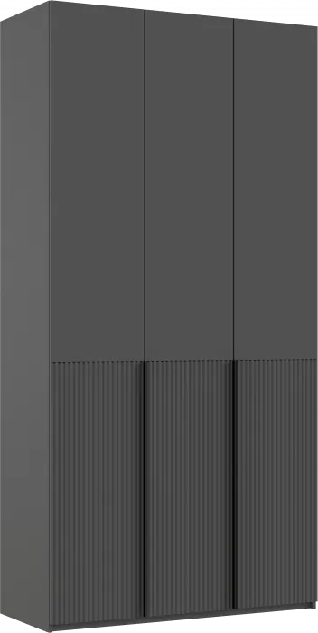 Марвэл Шкаф 3-х створчатый 1200, Браш Графит, Графит
