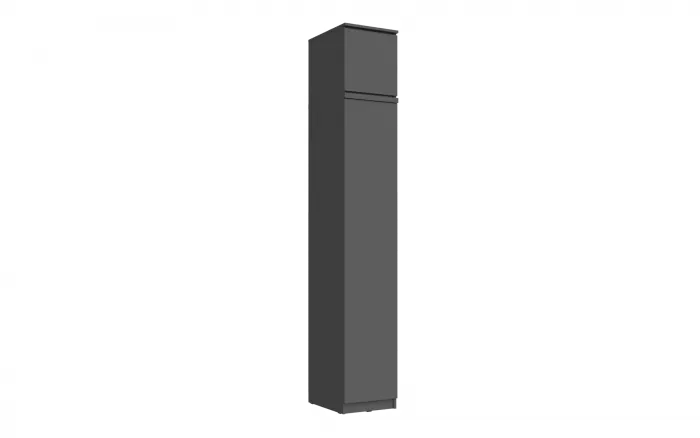 Челси Пенал 1 створка + антресоль 400 (Белый, Белый глянец)