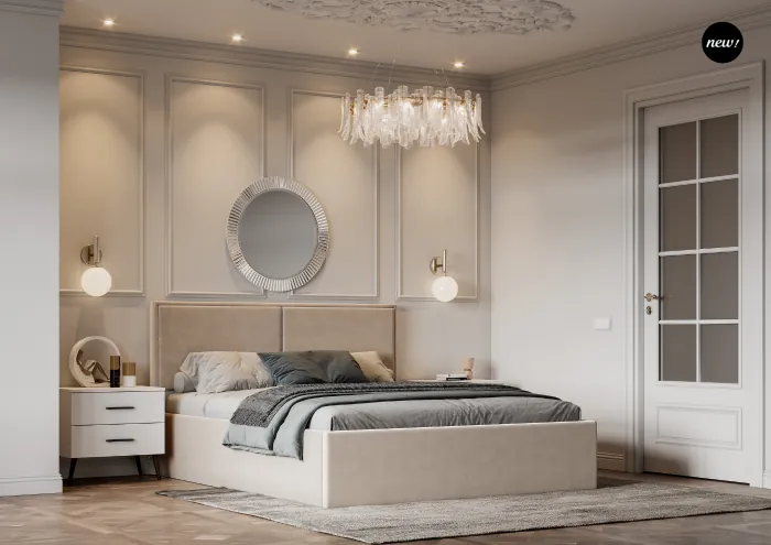 Кровать 160 с ортопед. основанием КР-430-М-16, Микровелюр-3