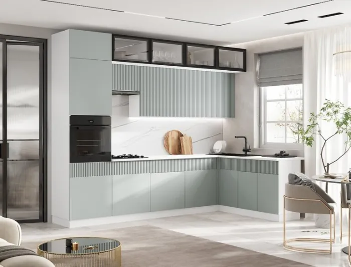 Кухня Оливия NEW 3,0х1,8м Шарли Бриз