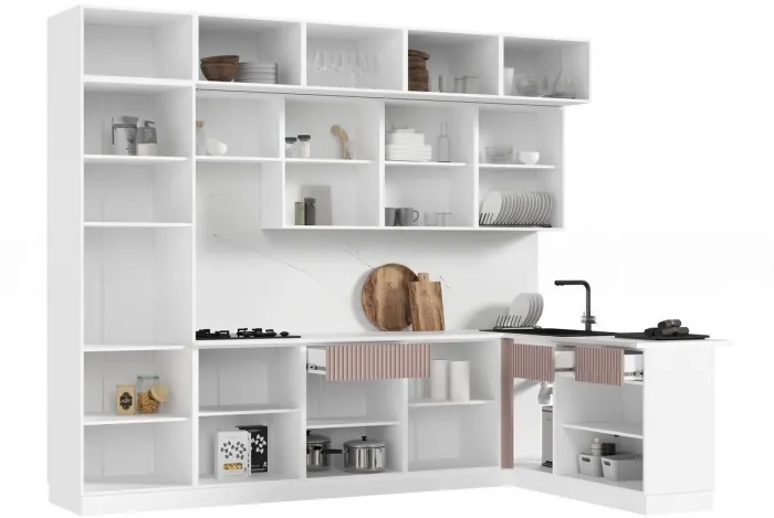 Кухня Оливия NEW 3,0х1,8м Шарли пинк