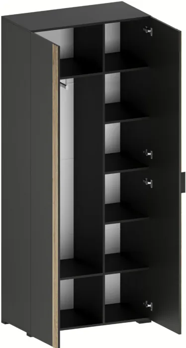 Нао Шкаф 2-х створчатый ШК-4027, Графит