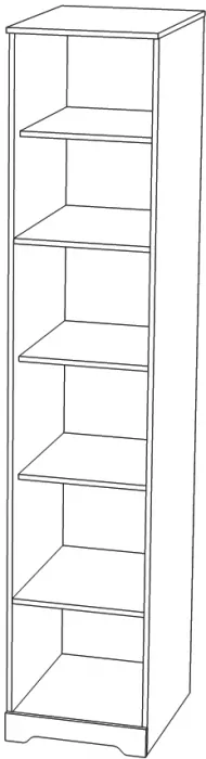 Шкаф-пенал "Атланта" - Бетон пайн светлый