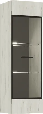 Нэнси LOFT Пенал-стекло навесной (исп2) (ЛДСП) (Дуб Крафт Белый)