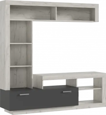 Ангара Центральная секция Графит/дуб крафт белый